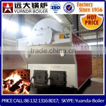 Capacity 6T/hr @ 10kg/cm2 pressure horizontal wood burning boiler