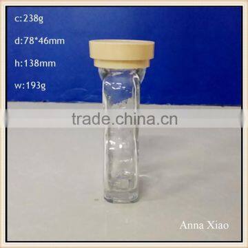 xuzhou supply 238ml glass honey jars with irregular shape on sales