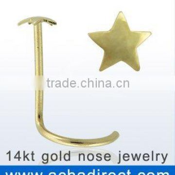 Wholesale 14 carat gold nose ring