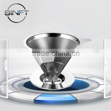 Sinft ODM 304 SS metal Coffee Filters Cone