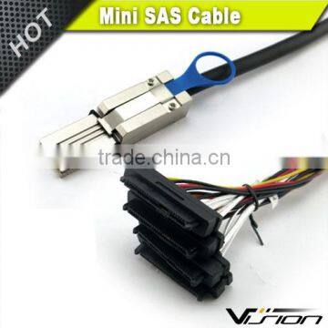 1m black 30AWG Internal Mini SAS 26pin (SFF-8088) Male to SAS 29pin Female with 4pin Power (SFF-8482) Cable