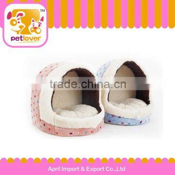 Cute style pink and blue color pet bed indoor