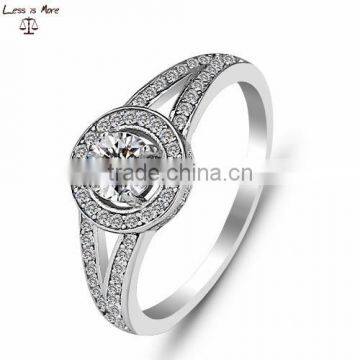 Factory Produce Custom 925 Sterling Silver Ring Simple Design Wedding Ring