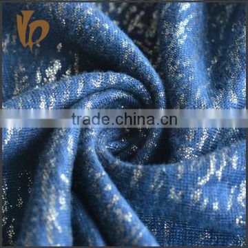 silver stamp 100% linen knitted fabric for fashion dresses