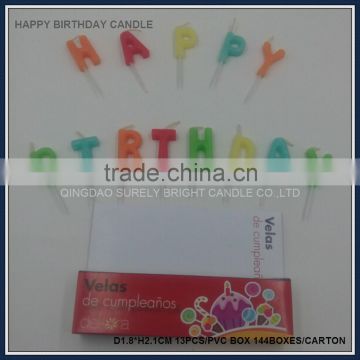 china maker Enlish letter birthday cake candles
