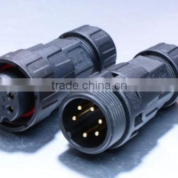 20 amp per contact 6 pole connector cord to cord waterproof connector