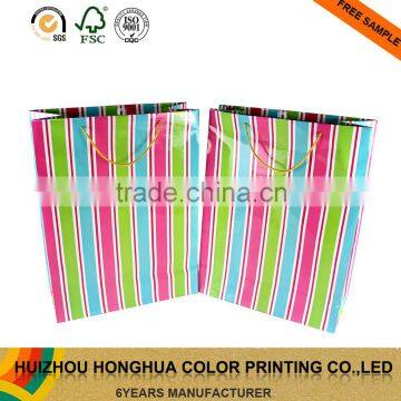 Handmade gloss lamination packaging paper gift bags shopping bags