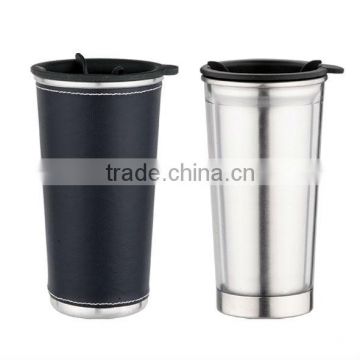 350ml steel travel mug/thermal mug with PU bag