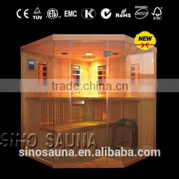 2015 New Product Multifunctional Sauna With Infrared Heater and Traditional Steam heater