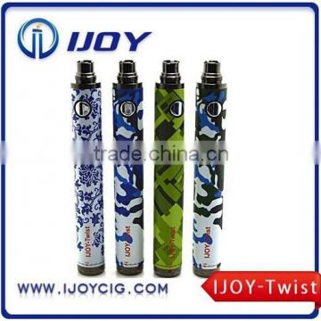 2014 Ijoy twist battery with rotating button 1600mah VV battery electronic cigarette