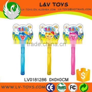 Lovely bubble wand pull line fan summer toys