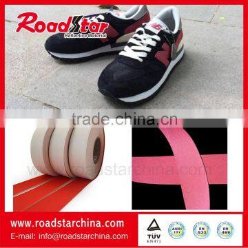 PVC backside multi colors reflective shoes material leather