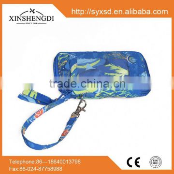 Wholesale bright mini portable 100% cotton quilted girls cellphone handbag