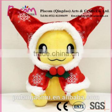 High-quality Cute Cheap Stuffed Christmas Pikachu Doll Plush Pokemon Animal Toy for Wholesale