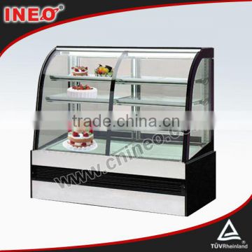 Compact Design Cake Display Fridge/Curved Glass Display Refrigerator/Counter Refrigerator Display Case
