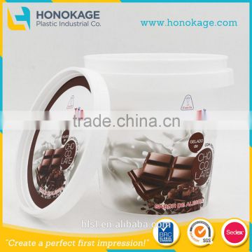Customized ice cream cup with brands, cool ice cream tub with lids, ice cream container for freezer