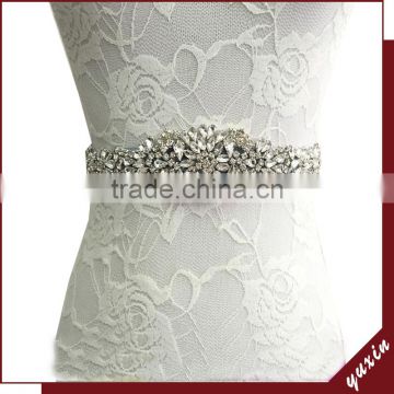 YXBB51 New Glaring Bridal Belts wedding belt With Diamond Sashes Rhinestone Bridal Belts Bead Sash