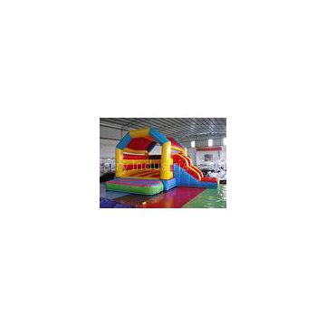 Funny Inflatable Combo Slide Bounce House / Moonwalk Bouncer For Playground