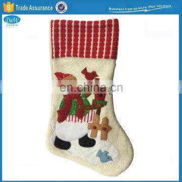 Good Quality Snowman Embroidery Christmas Gift Bag Christmas Stocking