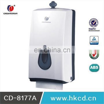 Wall mounted toilet tissue dispenser for mini roll paper and N folded tissue paper CD-8177