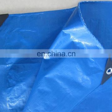white/blue poly tarps pe tarpaulin ready made size with edge welding and reinforced pp corner and aluminium eyelet every 1meter
