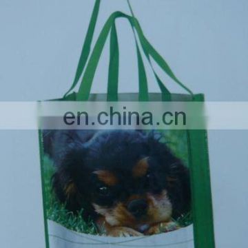 High quality recycle PP raffia bag-two handle bag