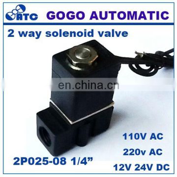 2p025-08 1/4 inch 12v or 24v Plastic solenoid valve