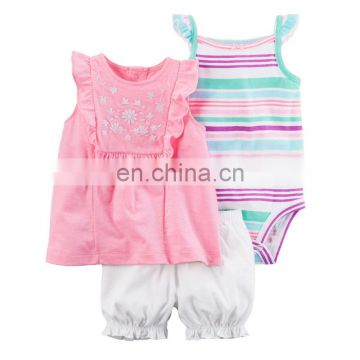 New Beautiful 100% Cotton Cute Baby Boutique Rompers Set