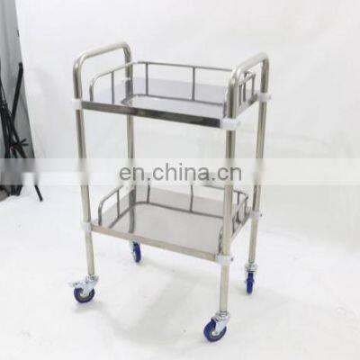 factory direct sale stainless steel material medical medicine trolley for clinic and hospital