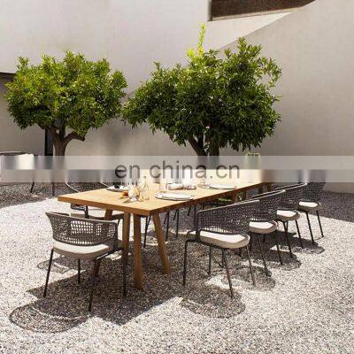 Resort Hotel Water Proof Outdoor Dining Table Set Garden Set Outdoor Furniture