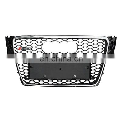Hot sale RS4 front grille for Audi A4 S4 B8 front bumper grill RS4 center facelift mesh grill 2008-2012