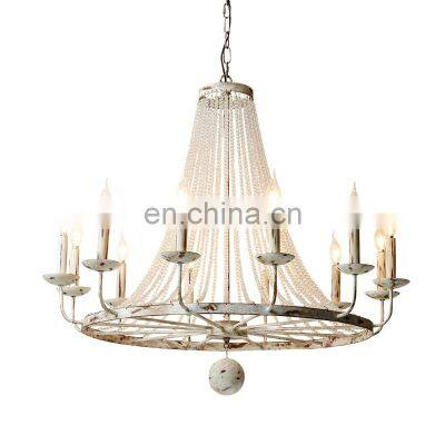 American Country Rusty K9 Crystal Chandelier Living Room Dinning Room Lighting French Vintage Home Decoration Lamp Fixtures