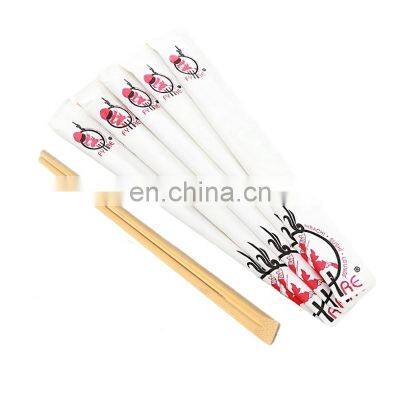 Natural Bamboo Disposable Tensoge Chopsticks With Logo Printed Sleeve Made in China