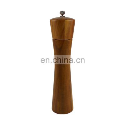 Hot Sale Wood Salt Grinder Pepper Mill Shakers Refillable With Adjustable Coarseness Rotor