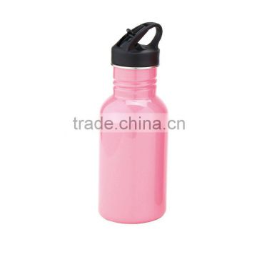 500ml stainless steel wide mouth sports water bottle with carabiner BL-6039