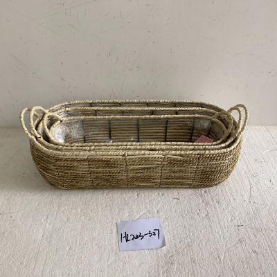 Natural Material Factory Hot Sale large Rectangle Basket for sale