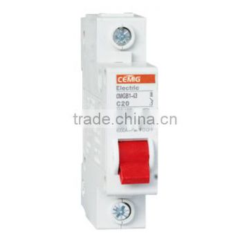 2016 New high breaking capacity circuit breaker MCB CMGB1-63 1A 2A 4A