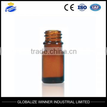 5ml Amber perfume bottle ,glass bottle ,drop dispensing bottles with plastic cap ,aluminum cap, outer cover