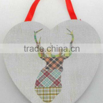 home decoration heart-shaped wood hang plaque