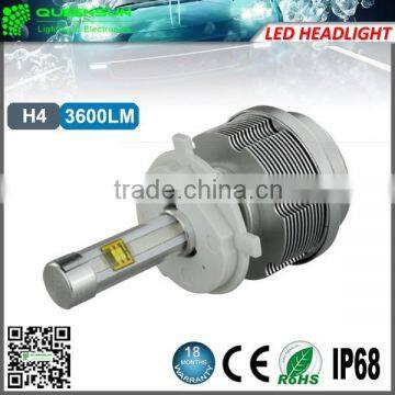 Hoe selling H4 3600lumens DC 9-32V 30W Led Headlight