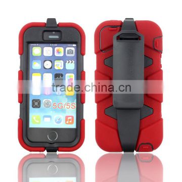 2015 New hot selling heavy duty dual Layer Shockproof Armor rubber Case Cover For iPhone 5S