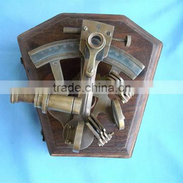 4 inch hughes and sons sextant with wooden box