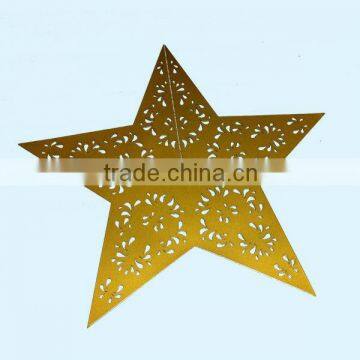 Golden Craft Metal Star, Holiday decorative star, Sheet metal fabrication