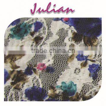 115gsm mesh jacquard nylon87%spandex13% Blueberry color julian lycra fabric