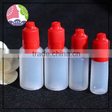 trade assurance different capacity PE little plastic eye dropper bottles with childproof cap and long dropper