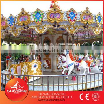 Joyful! luxury amusement rides kids horse carousel for sale