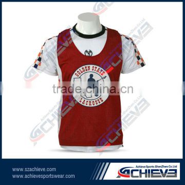 Team club lacrosse jerseys custom reversible pinnies