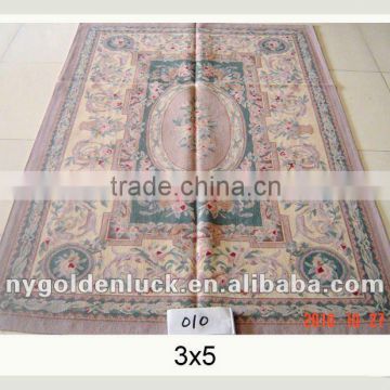 3x5 Handmade Aubusson Carpet Rug