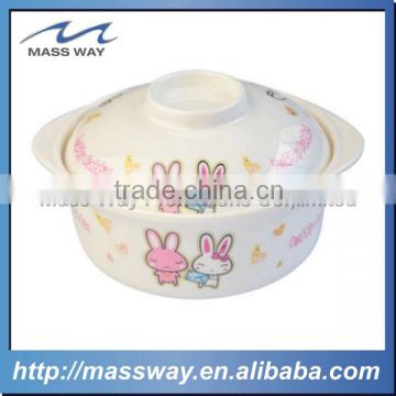 cartoon kids Plastic Melamine soup salad container with cover