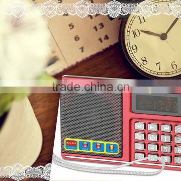 Portable colorful screen huge capacity mini radio speaker